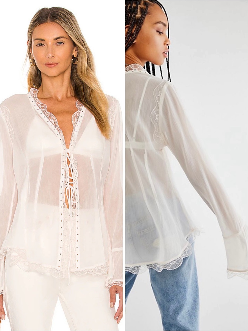 Free People x Revolve Galaxy Studded Top in Dreamt Kiss